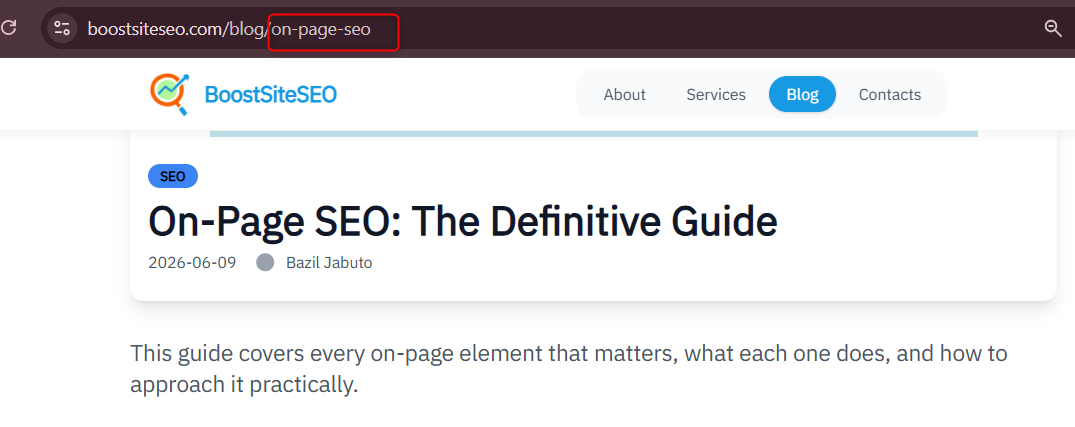 Set SEO-friendly URLs